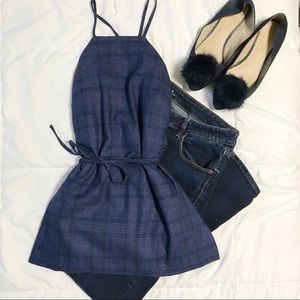 Banana Republic Apron Plaid Tank